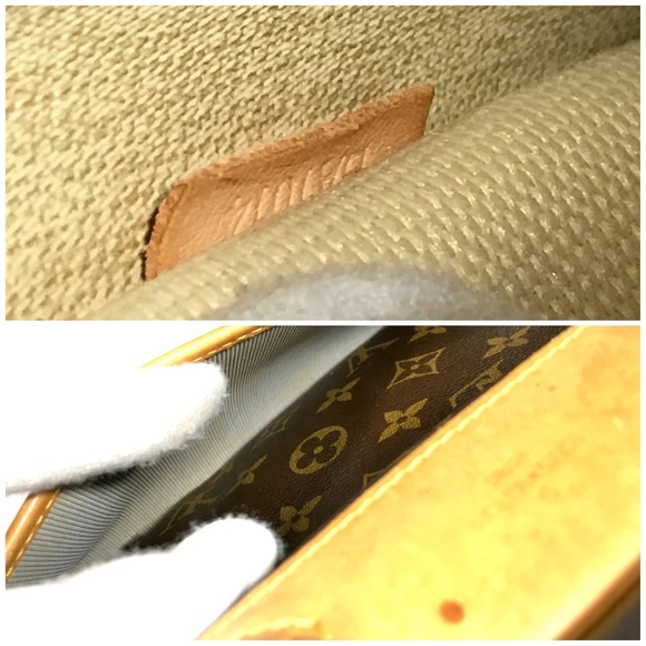 LOUIS VUITTON LV Logo Trouville Hand Bag Monogram Leather Brown - Picture 15 of 16